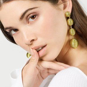 BaubleBar Criselda Ball Drop Earrings (Metallic Gold)